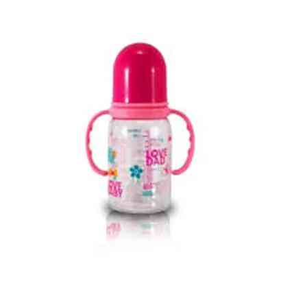 Angel Feeding Bottle with handle Pink (3M+) M